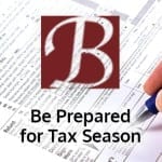 Be prepared for Tax Season